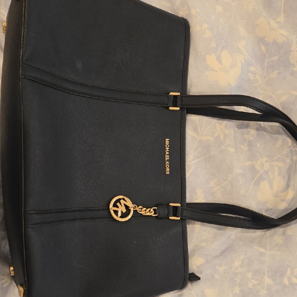 Michael Kors Navy Blue Large Tote Bag